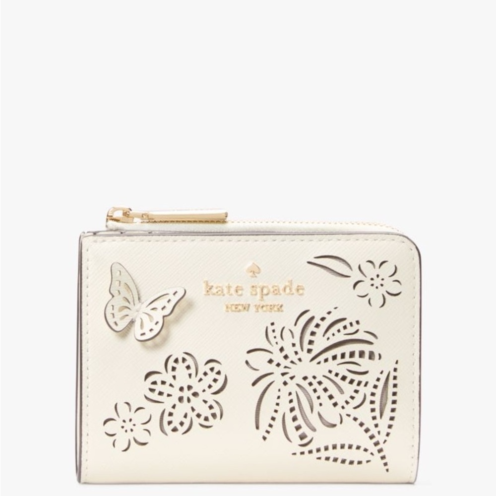 Kate Spade New York MADISON PERFORATED SMALL L-ZIP WALLET